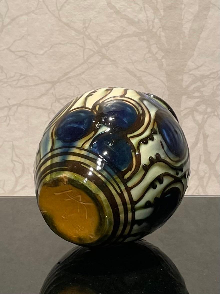 Glazed 1920s Mint Condition Danish 18 cm Ceramic Vase by Herman Kähler 