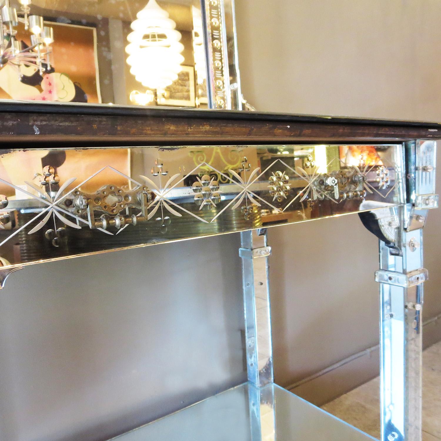 Art Deco 1920s Mirrored Vanity from the Bette Davis Hollywood Estate For Sale