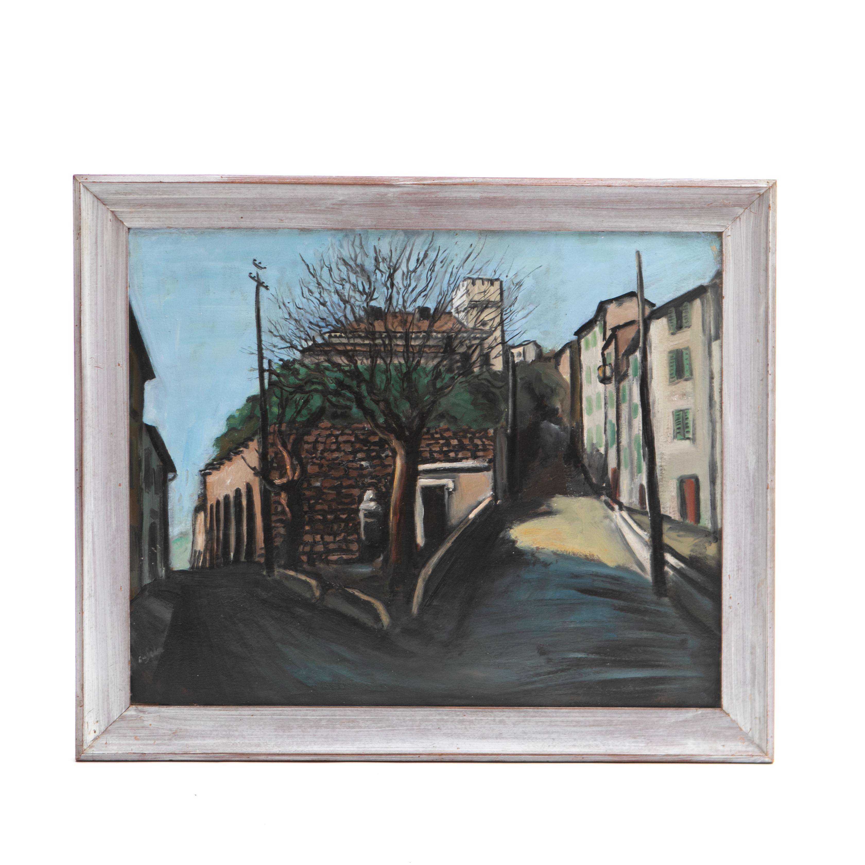 Eugène de Sala, 1899-1989

Experience the charm of Montmartre with this painting created by Eugène de Sala during his stay in Paris.
This unique artwork is painted with oil colors on cardboard and is beautifully framed in a gray wooden frame from