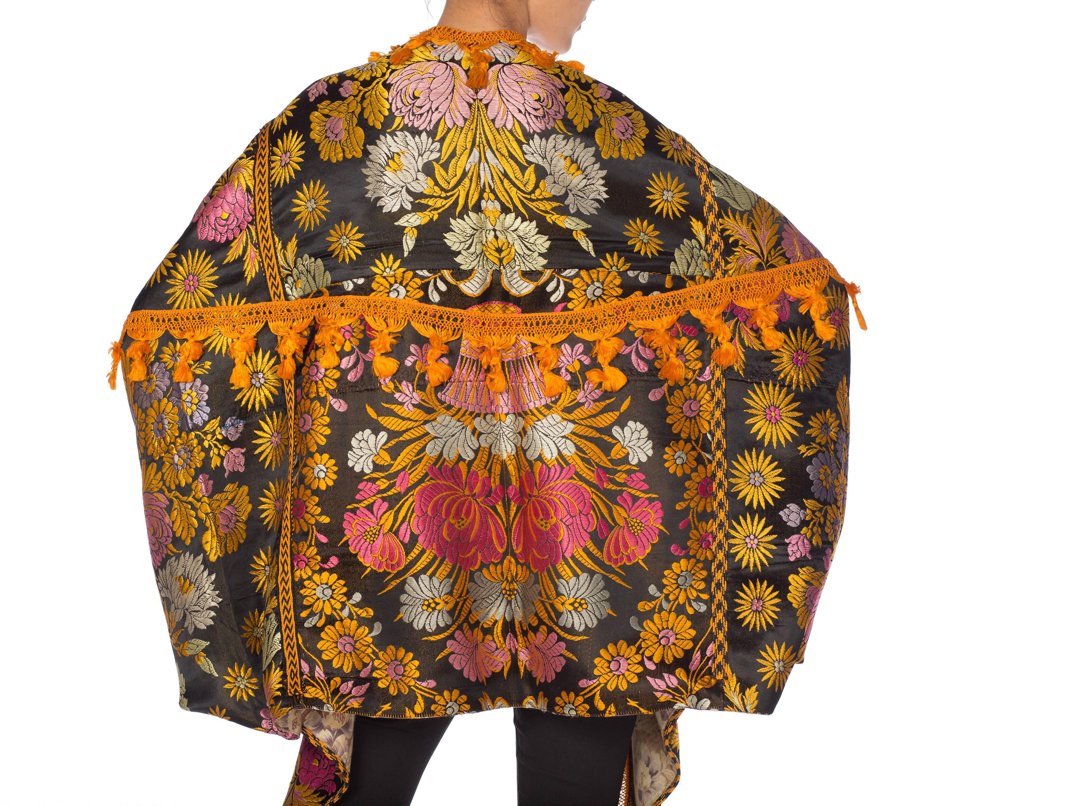 MORPHEW COLLECTION Silk Brocade Cocoon Made Using An Antique Moroccan Wall Hang For Sale 12