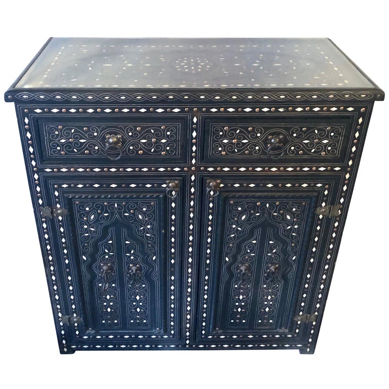 1920s Moroccan Commode Chest Cabinet Or Sideboard With Arch