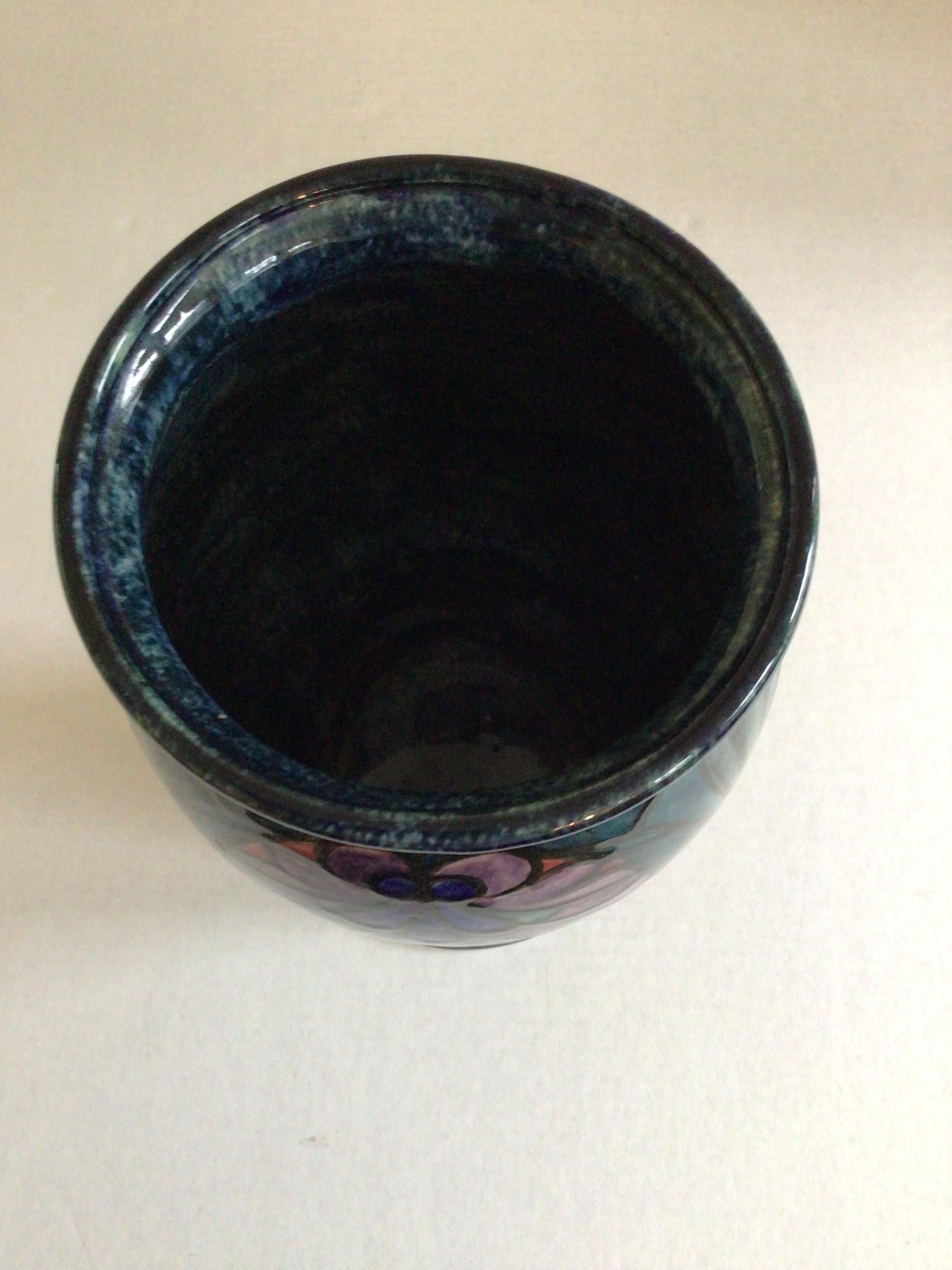 1920s Morrisware Painted Ceramic Vase For Sale 1