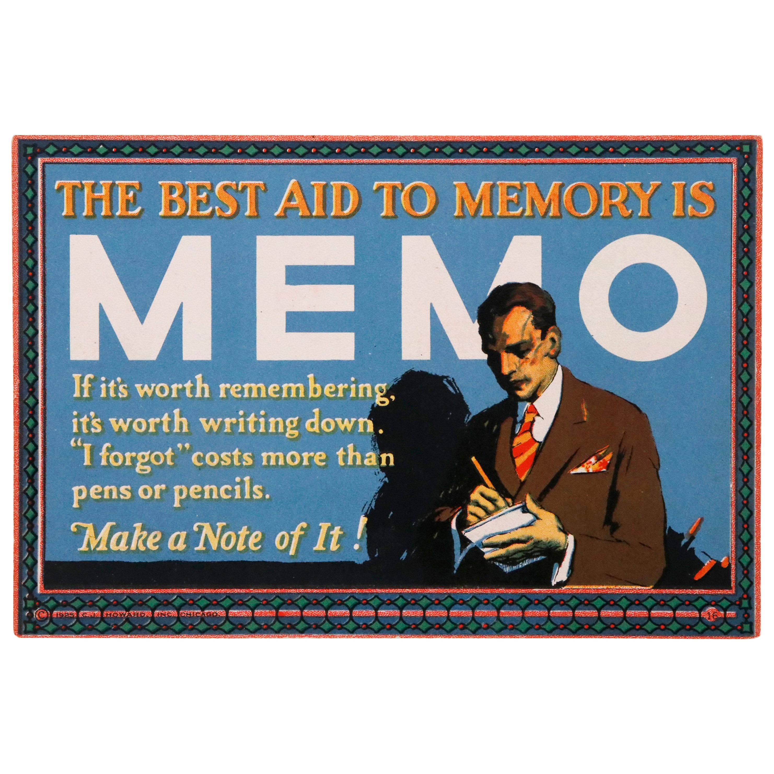 1920s "MOTIVATIONAL" Cards for the Workplace For Sale