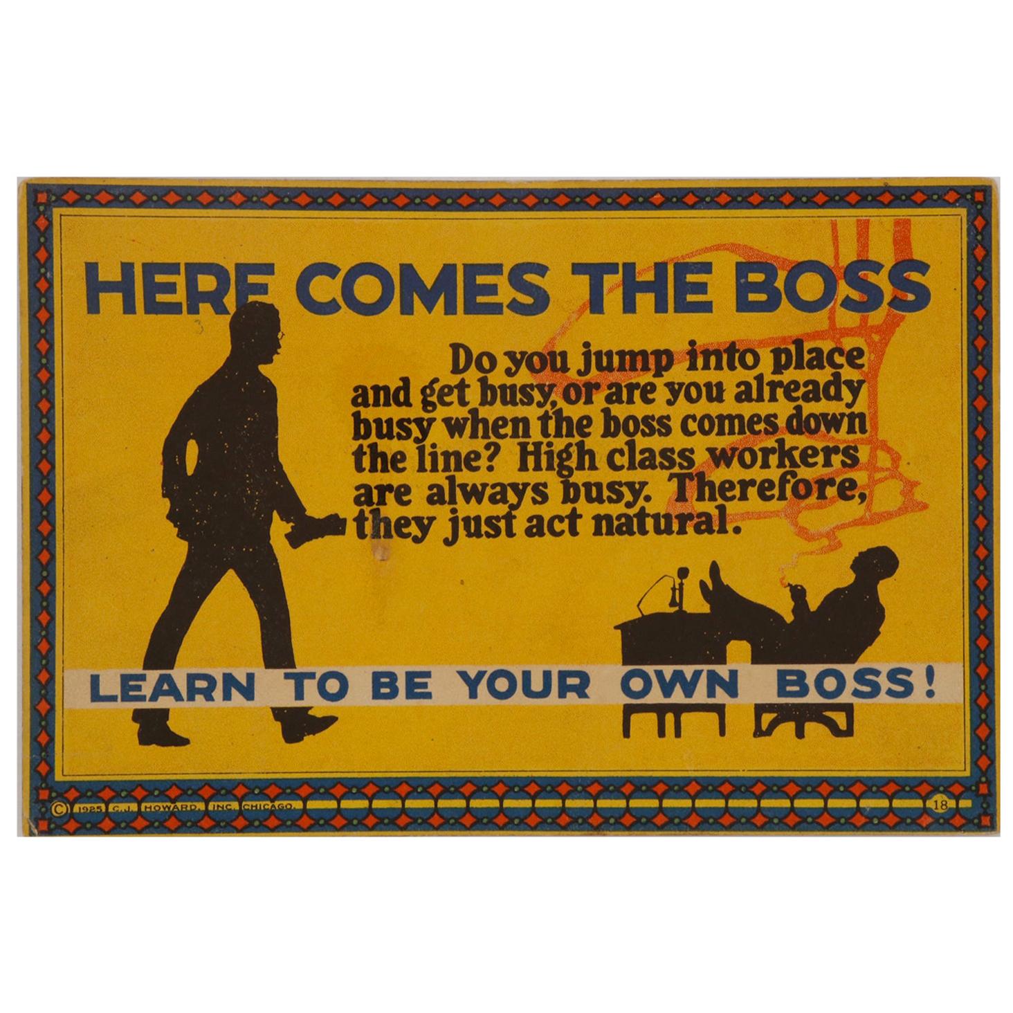 1920s "Motivational" Cards for the Workplace For Sale