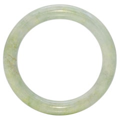 1920er Jahre Mottled Green Light Gray Jadeit Jade Armreif Armband