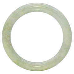 1920er Jahre Mottled Green Light Gray Jadeit Jade Armreif Armband