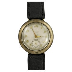 1920's Movado Full Hermetic Mens Nickel Watch - Early Waterproof Design