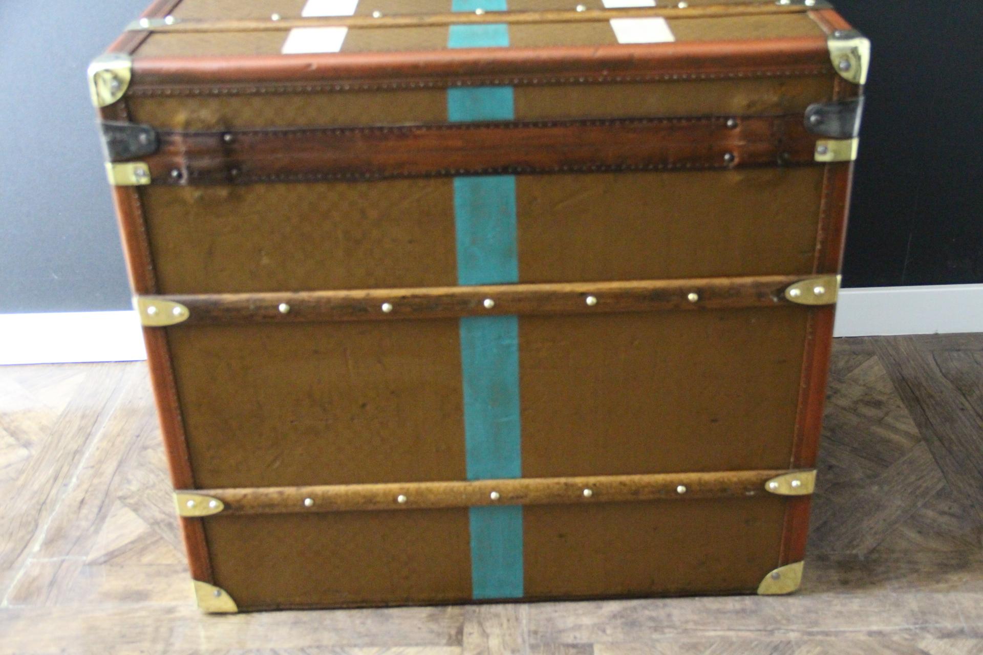 Baule Moynat degli anni '20, baule a vapore Moynat da 70 cm, baule per cappelli Moynat in vendita 4