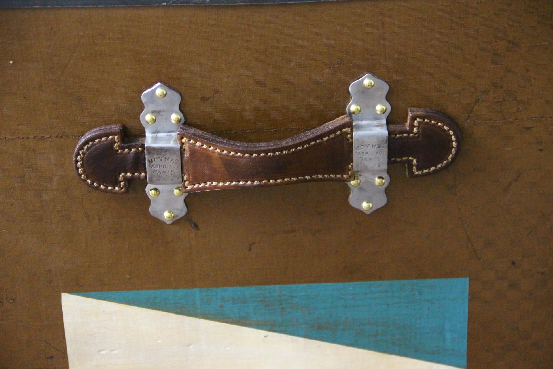 Baule Moynat degli anni '20, baule a vapore Moynat da 70 cm, baule per cappelli Moynat in vendita 6