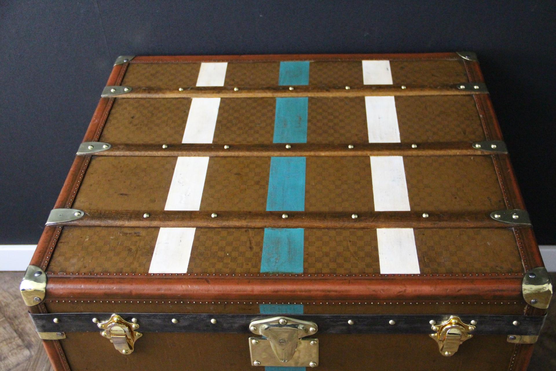 Baule Moynat degli anni '20, baule a vapore Moynat da 70 cm, baule per cappelli Moynat in vendita 7
