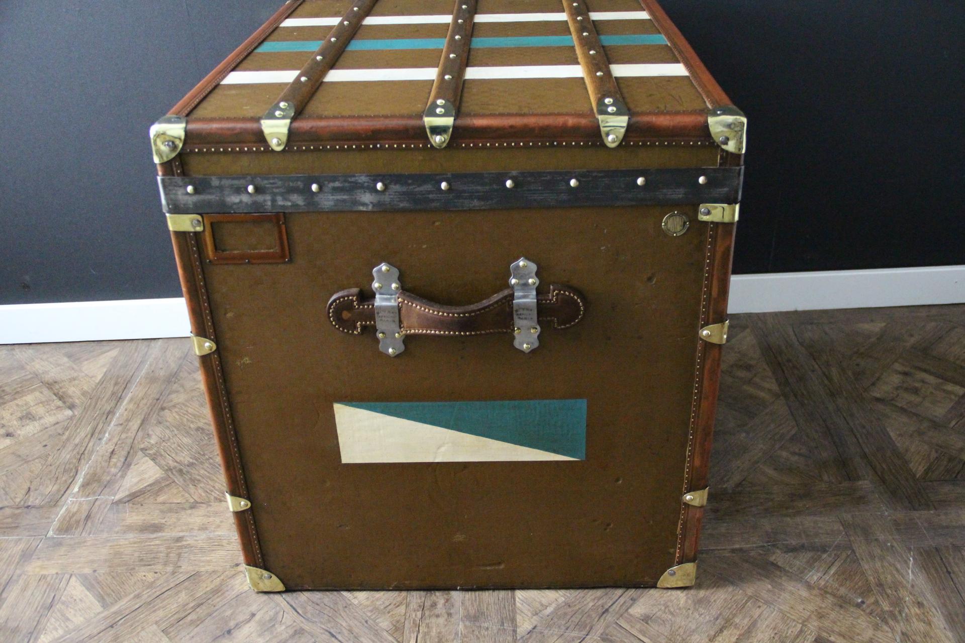 Baule Moynat degli anni '20, baule a vapore Moynat da 70 cm, baule per cappelli Moynat in vendita 1