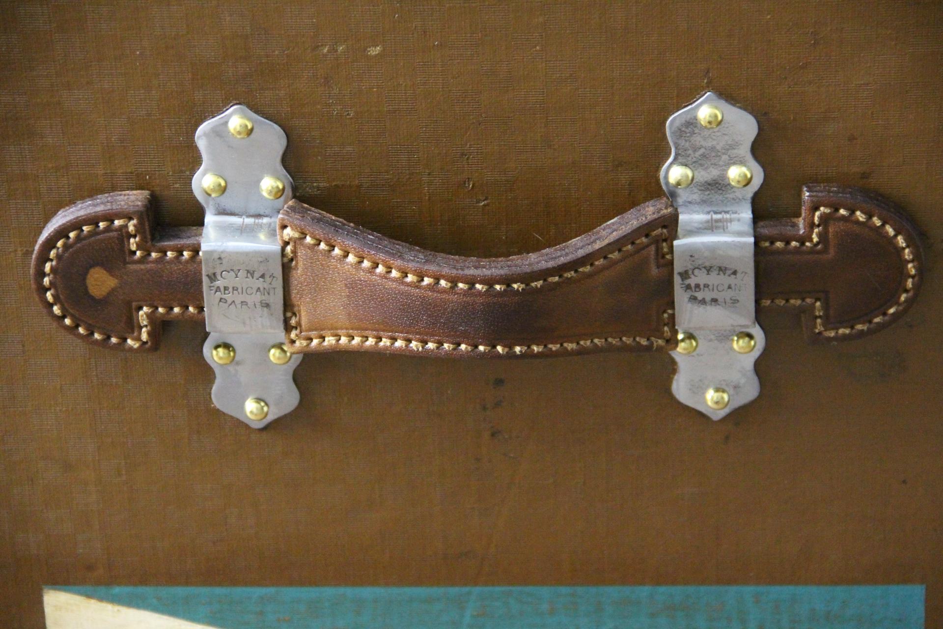 Baule Moynat degli anni '20, baule a vapore Moynat da 70 cm, baule per cappelli Moynat in vendita 2