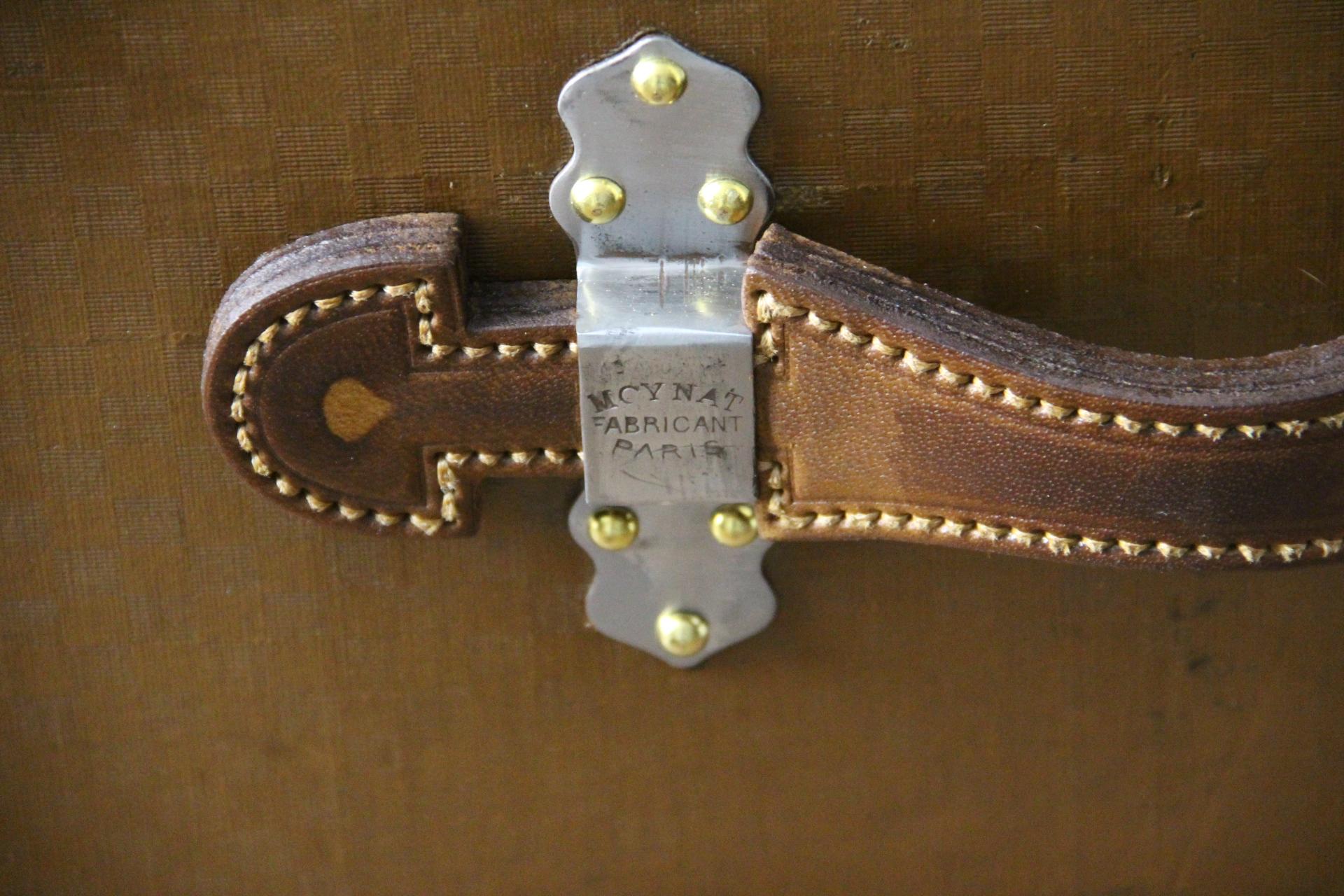 Baule Moynat degli anni '20, baule a vapore Moynat da 70 cm, baule per cappelli Moynat in vendita 3