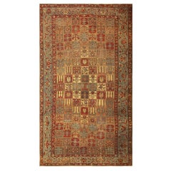 1920er Jahre Multicolor Boden Garten Panel Design Antike Bakhtiari geknotet Wolle Teppich