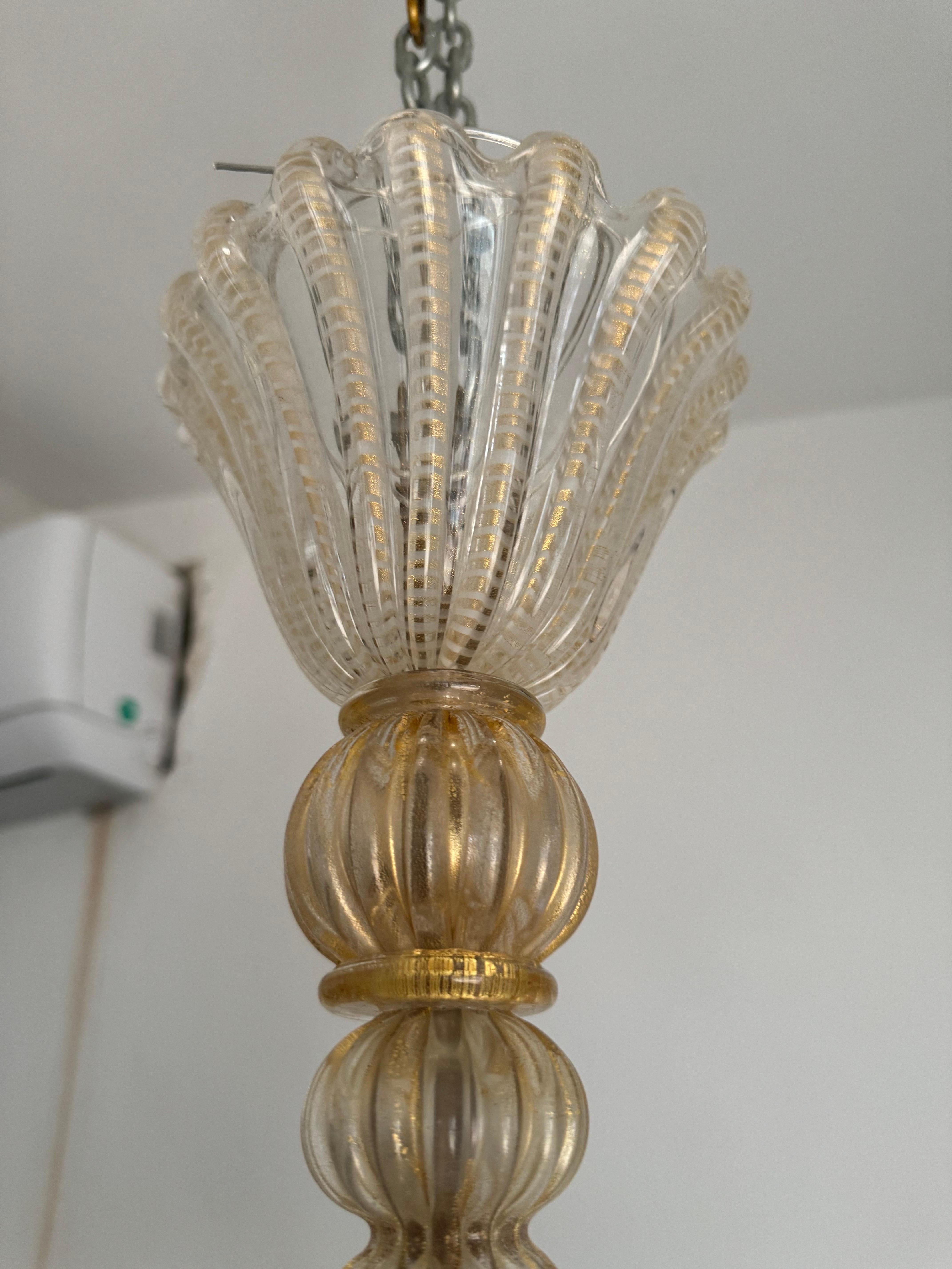 1920’s Murano Chandelier attr. to Barovier e Toso For Sale 7
