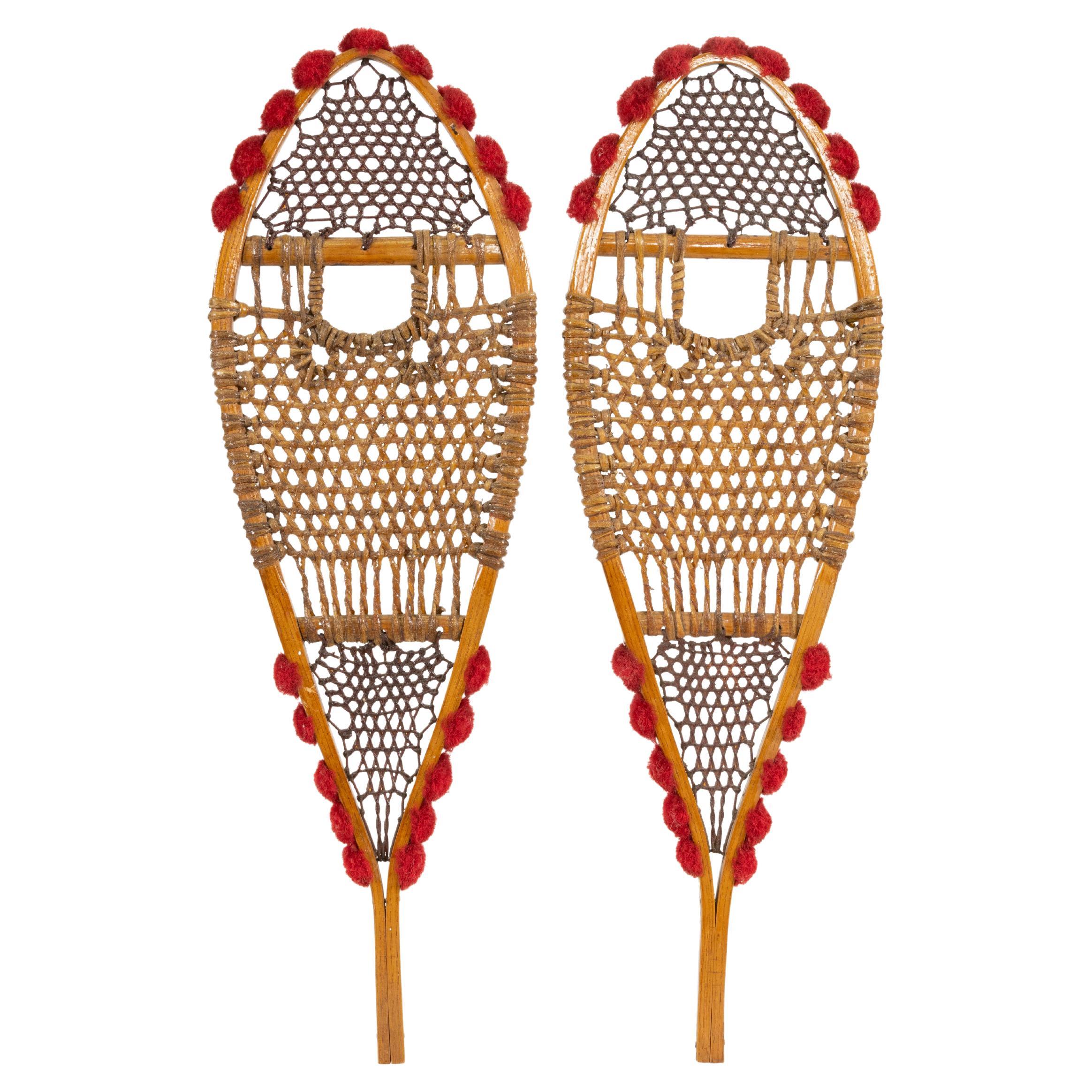 1920s Native American Ojibwe Sample Snowshoes For Sale