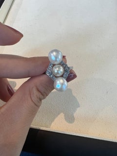 1920s Natural Pearl and Diamond Ring – CISGEM Certified