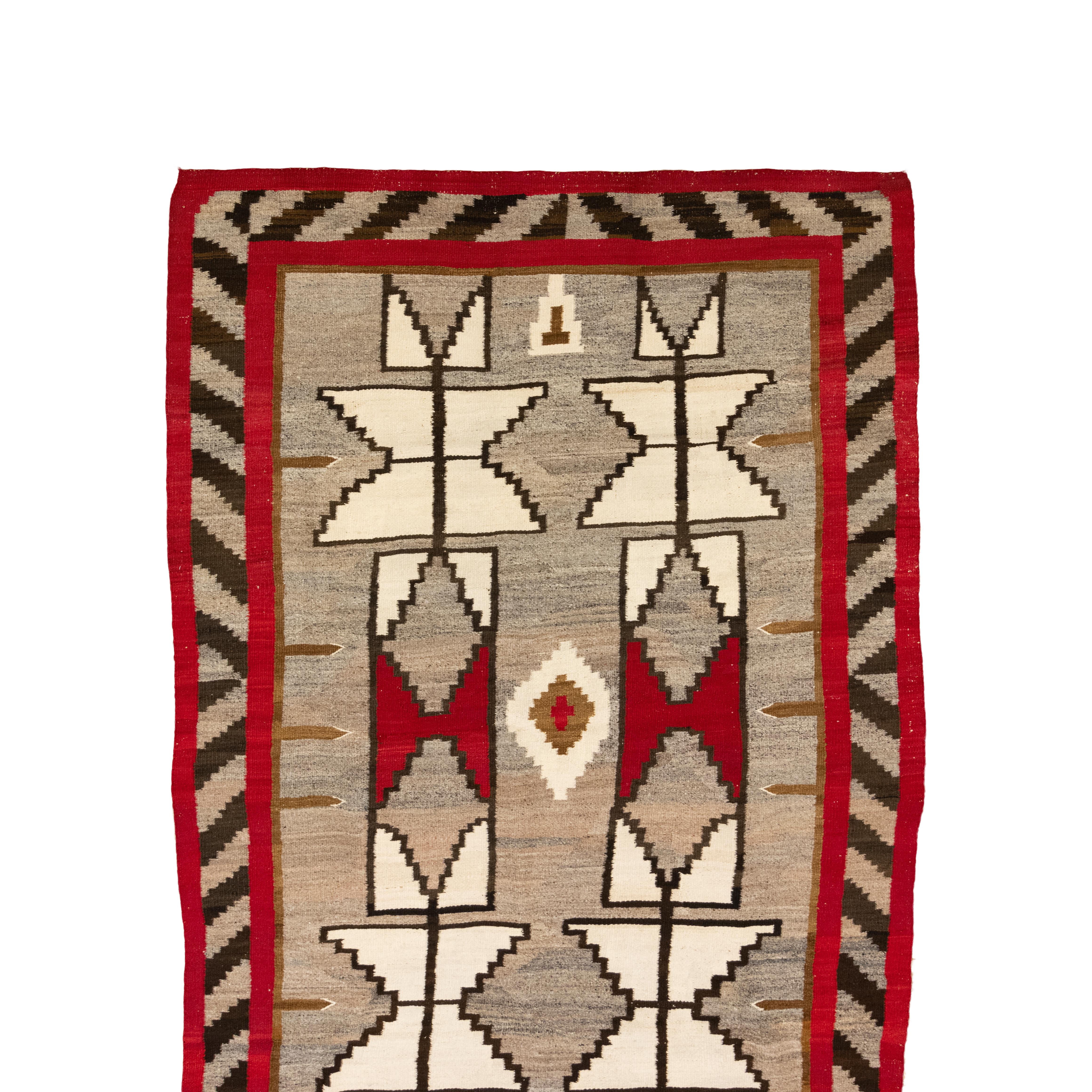 Native American 1920s Navajo Crystal/Floor Weaving For Sale