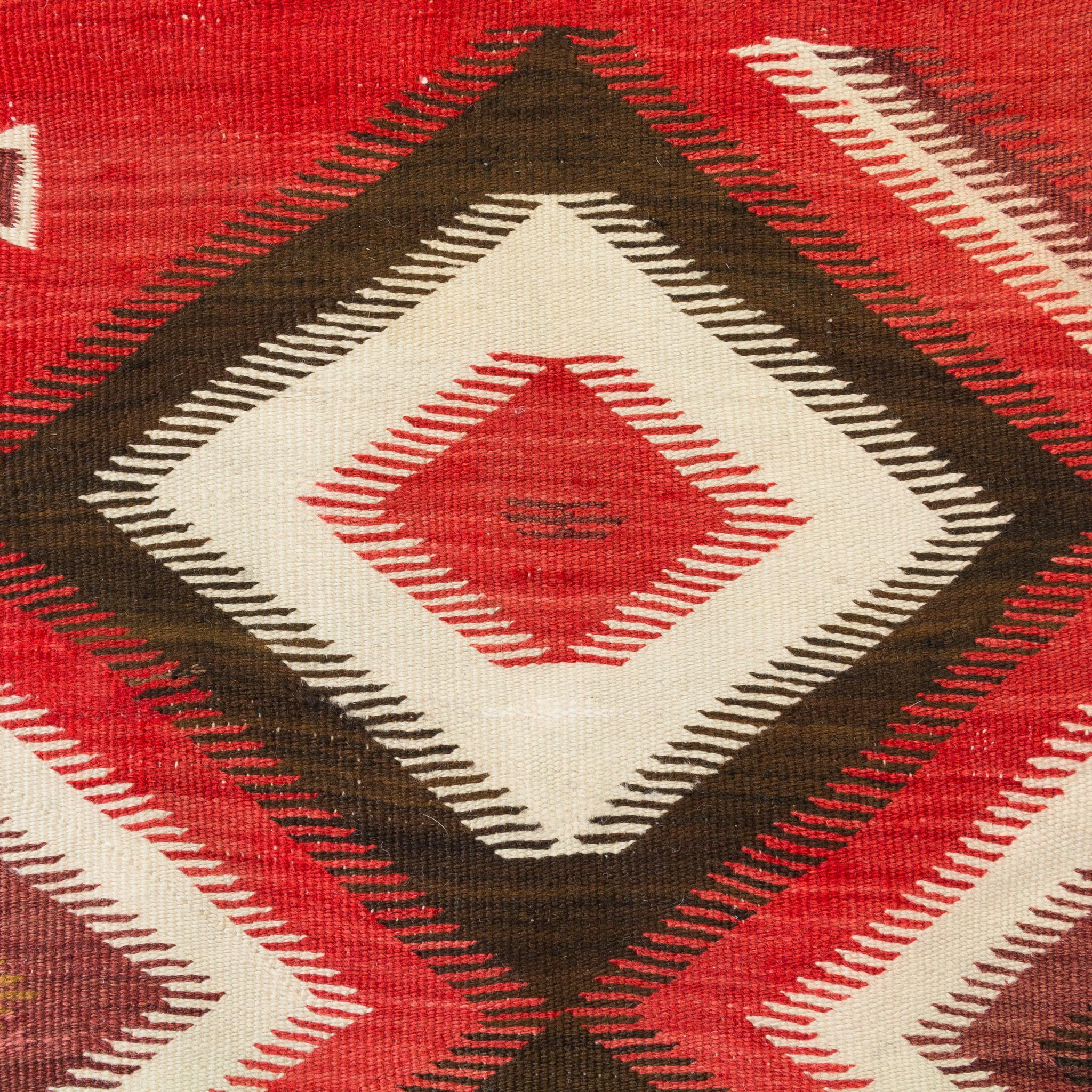 Native American 1920s Navajo Transitional Pictorial Blanket For Sale