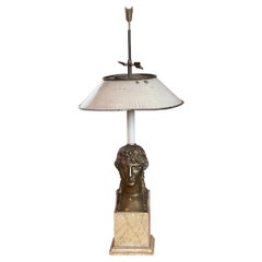 1920s Neoclassical Faux Marble Base Lamp