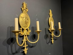 1920’s Neoclassical Style Caldwell Sconces with cameos