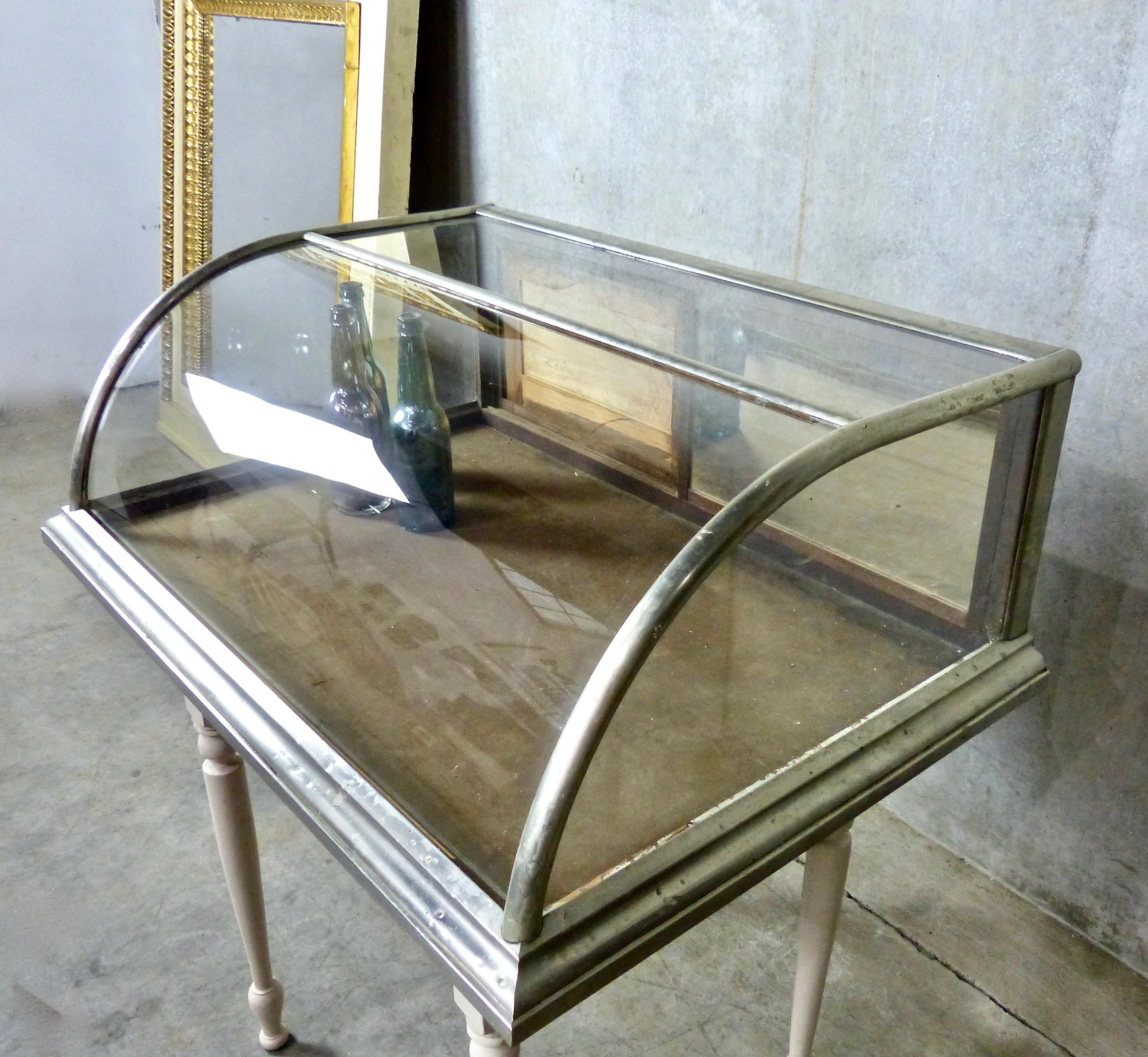1920s Nickel-Plated Countertop Display Case by Dominion Showcase 1
