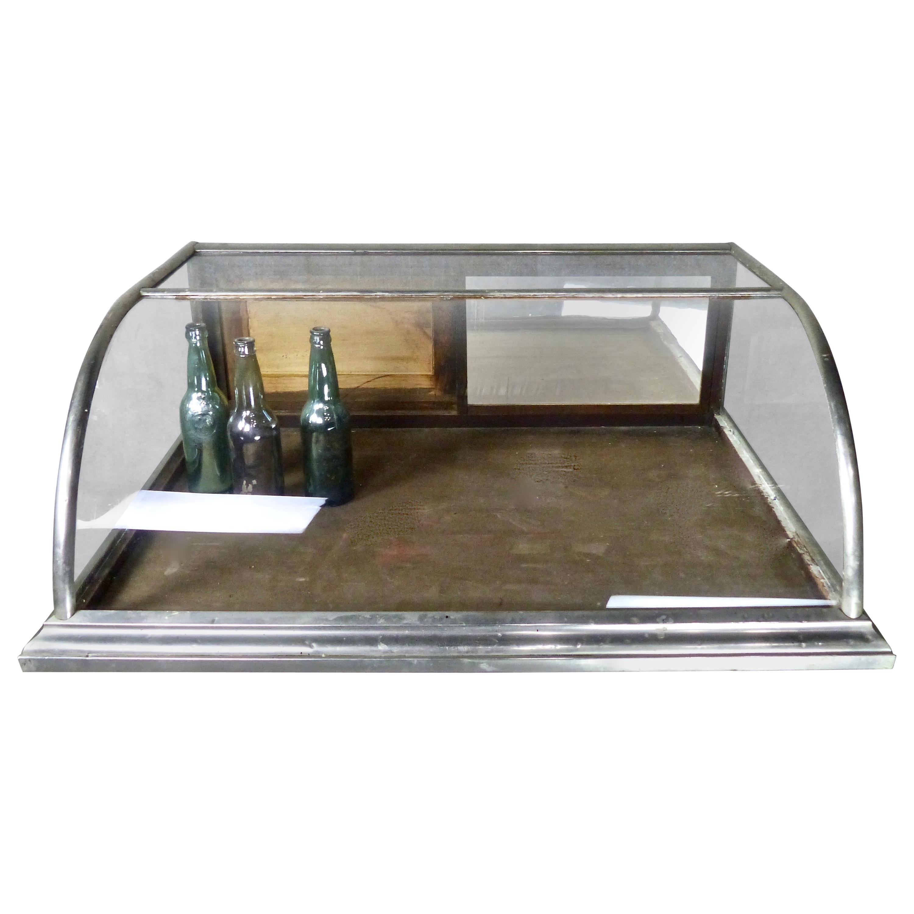 1920s Nickel-Plated Countertop Display Case by Dominion Showcase