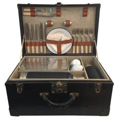 Antique 1920s Novelty Picnic Set Trunk