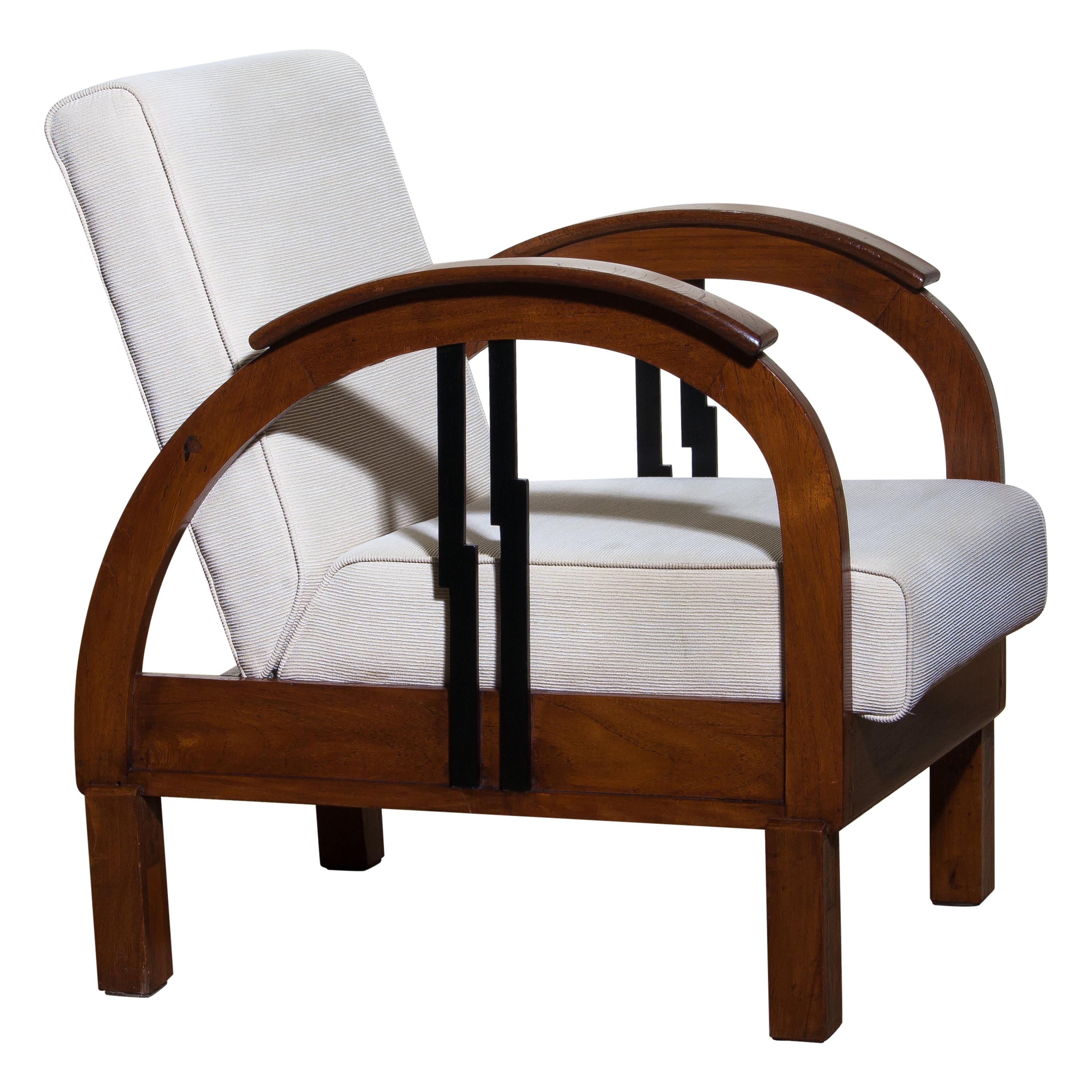 1920s, Oak Art Deco Club Lounge Armchair 1
