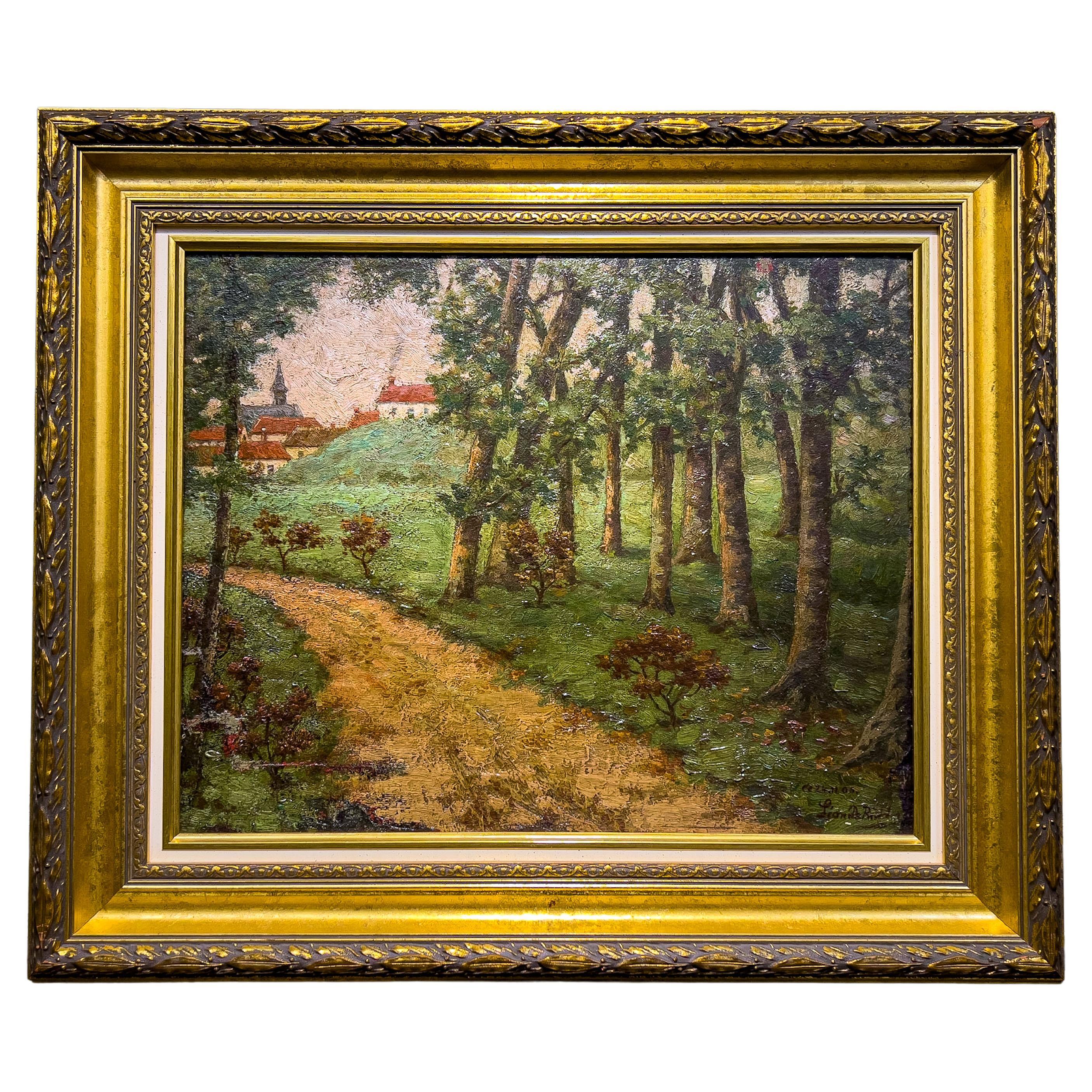 1920's Oil Painting on Board of Landscape