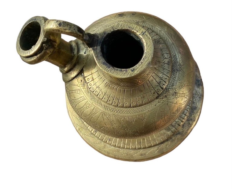 1920s Old Vintage Antique Unique Design Hand Engraved Beautiful Brass