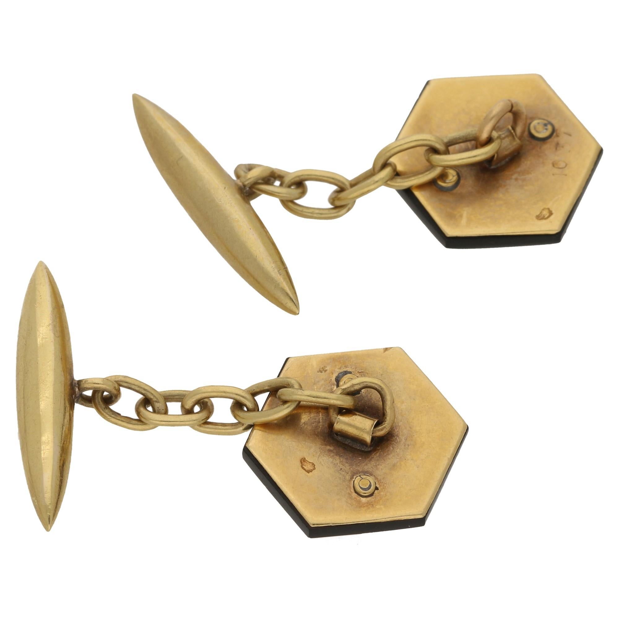 antique 18ct gold cufflinks