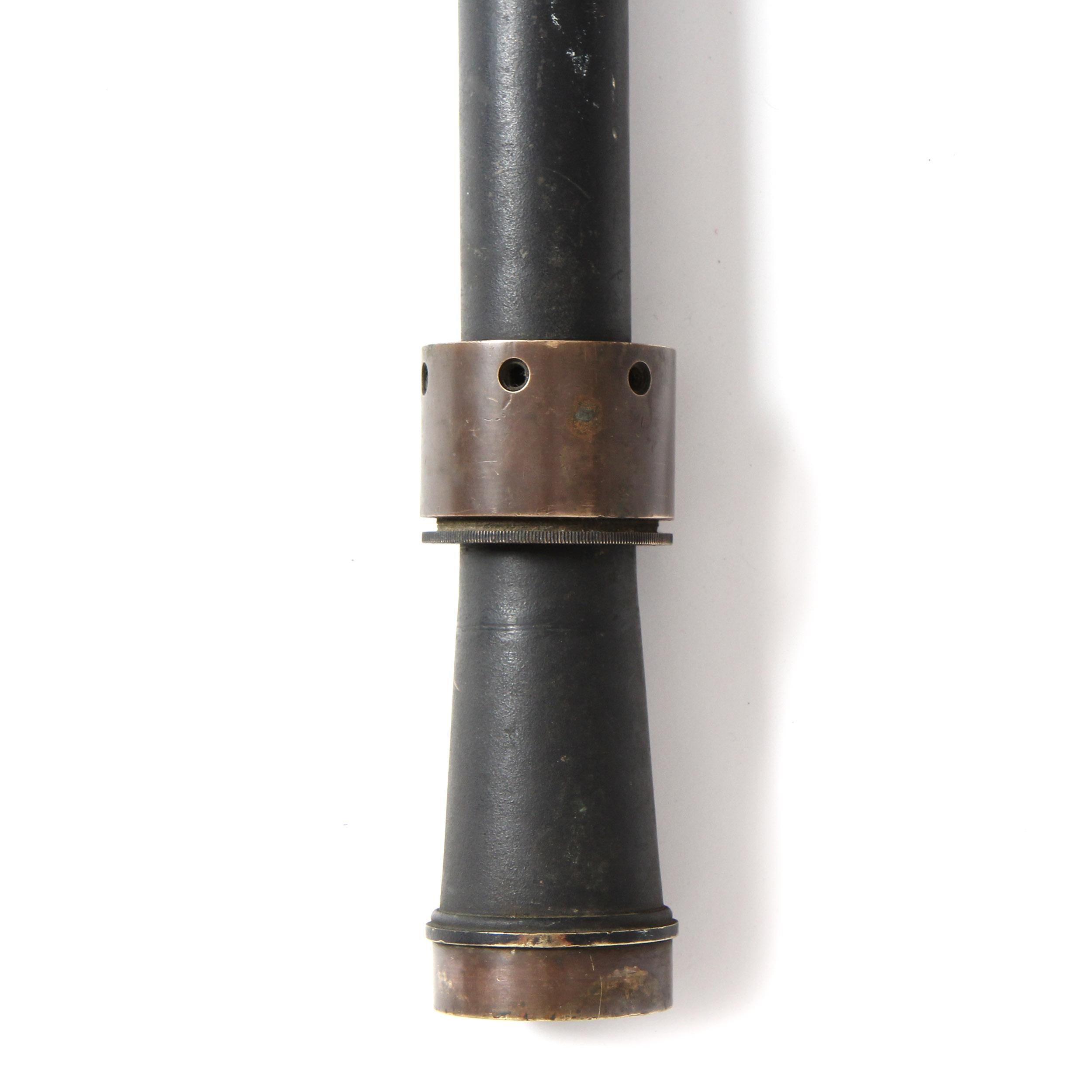 Industrial 1920s Optical Telescope Lens by Bausch & Lomb