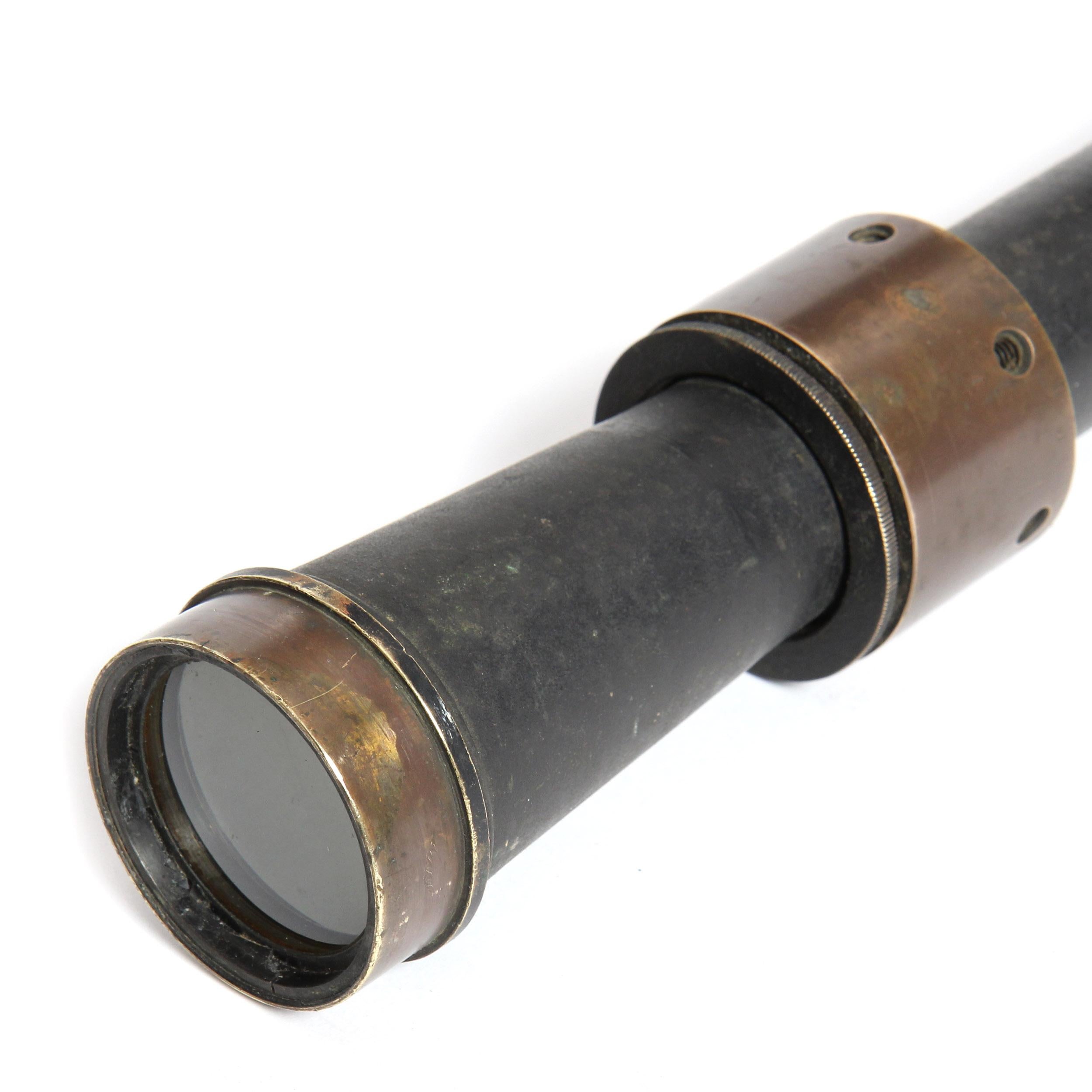 American 1920s Optical Telescope Lens by Bausch & Lomb