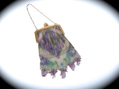 1920s Opulent Art Deco Whiting & Davis Chain Mail Evening Bag