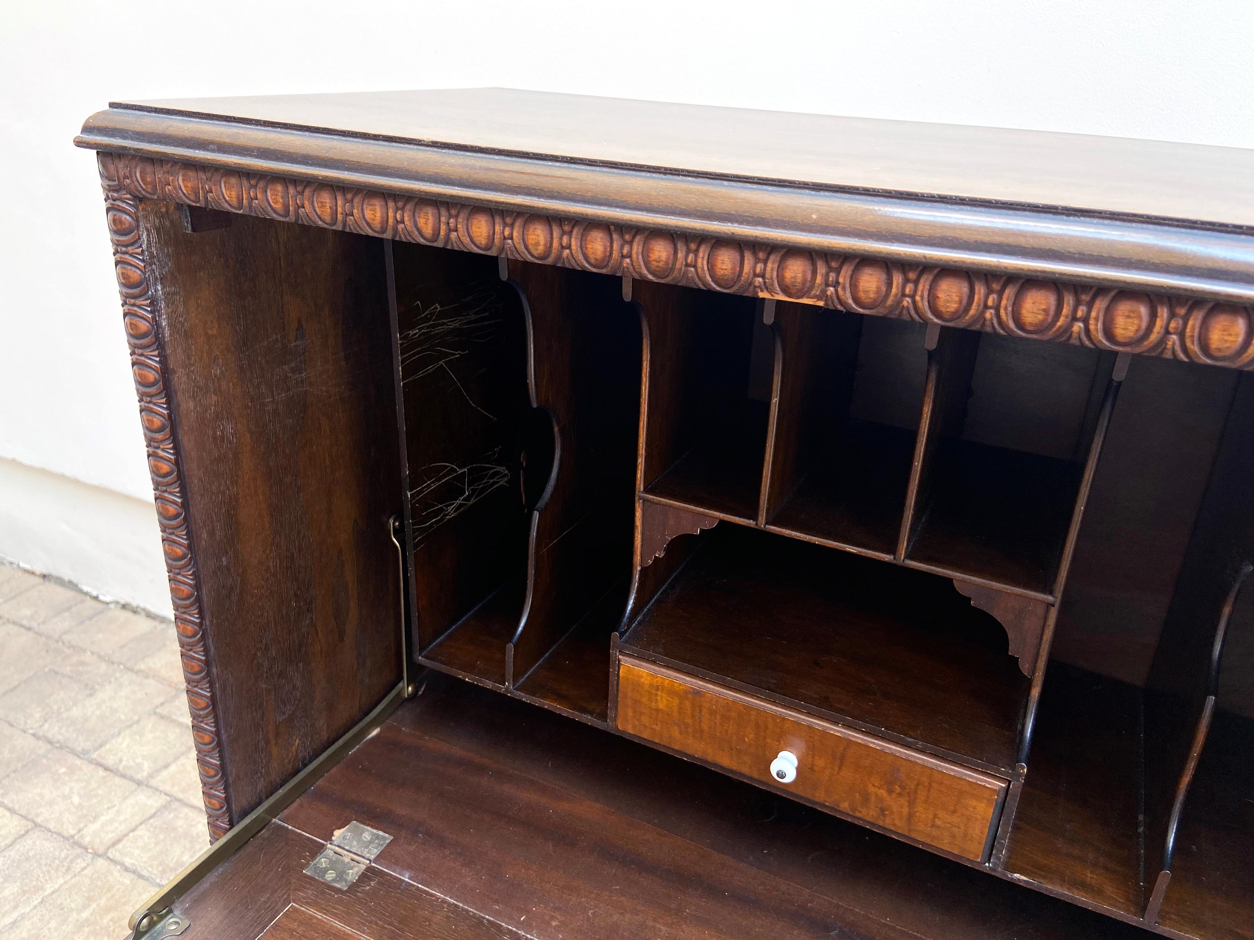 Wood 1920s Chinoiserie Writing Desk by Rockford Furniture For Sale