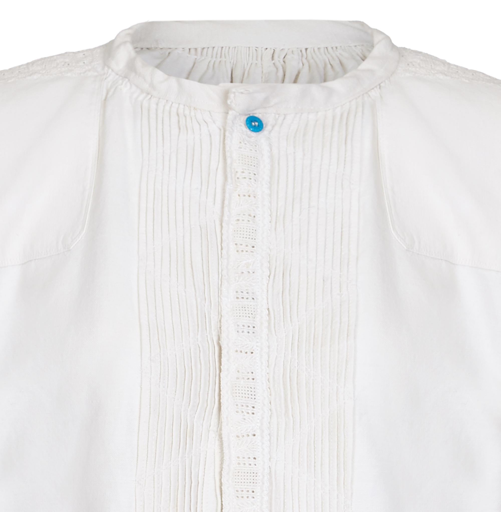 Túnica campesina rumana antigua original de los años 20 Gris en venta