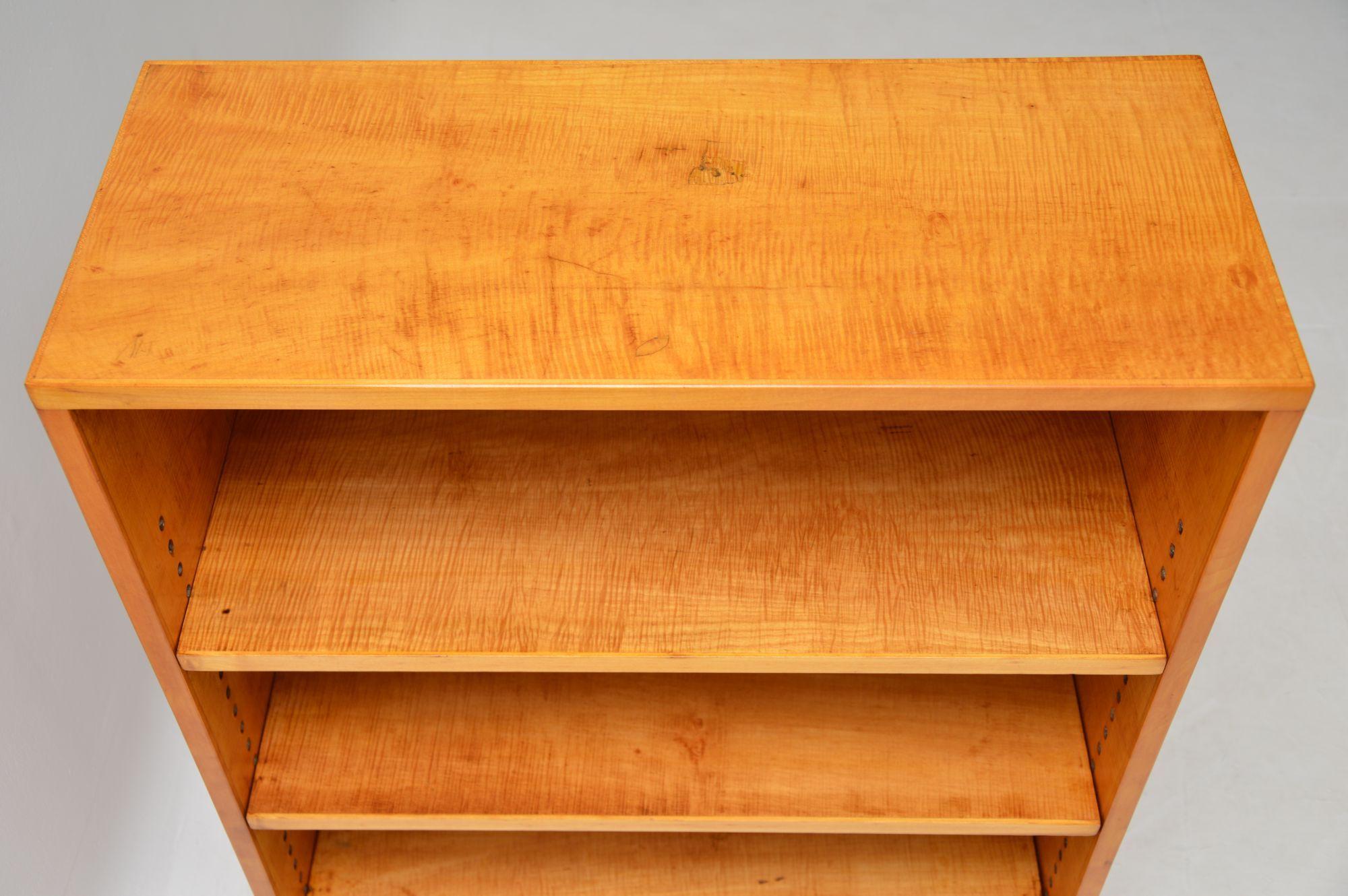 1920s Original Art Deco Bookcase in Satin Birch and Rosewood 4