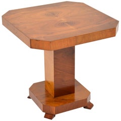 1920s Original Art Deco Walnut Coffee Table