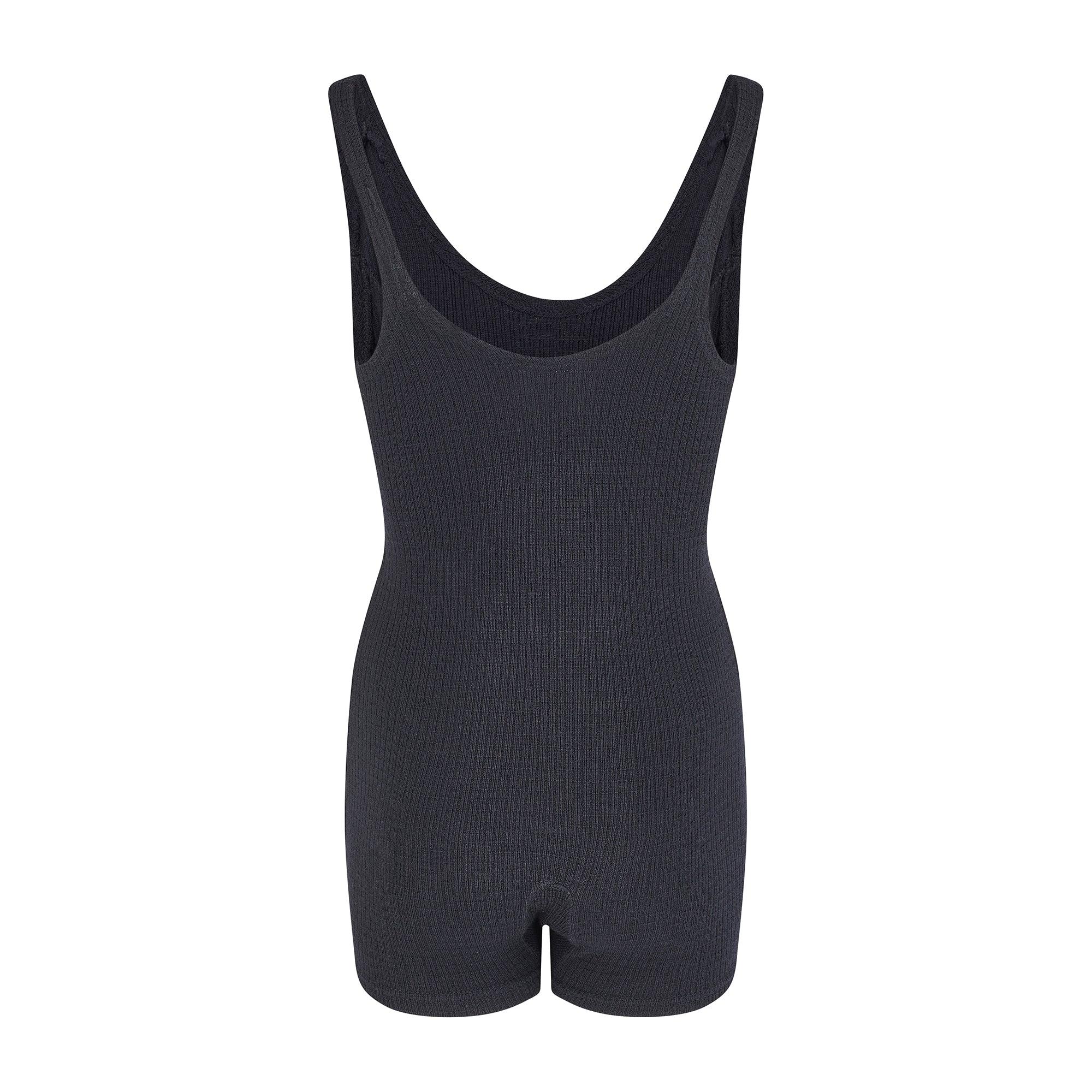 1920s Original Black Woollen Ladies Swimsuit In Excellent Condition For Sale In London, GB