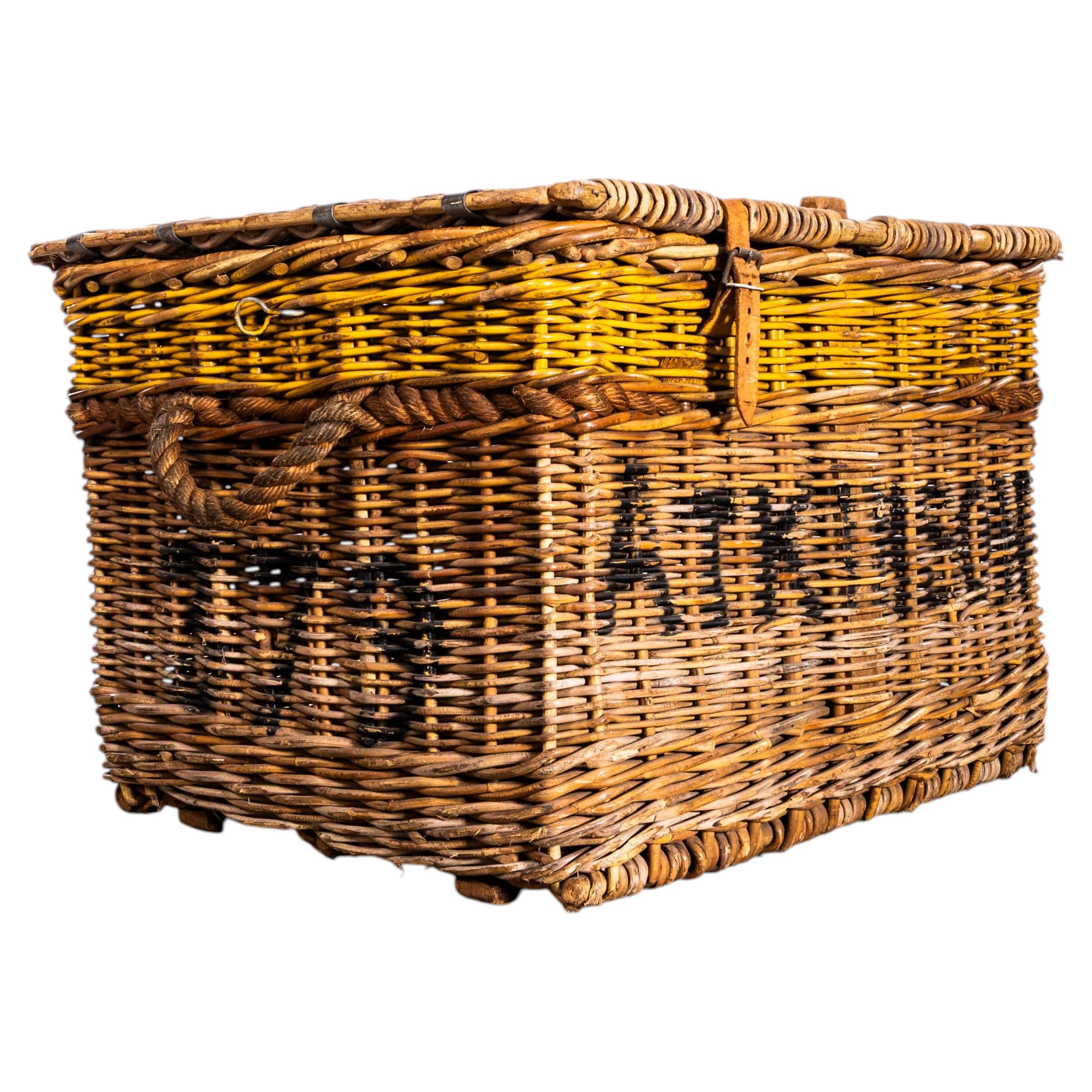 1920’s Original English Wicker Baskets For Sale