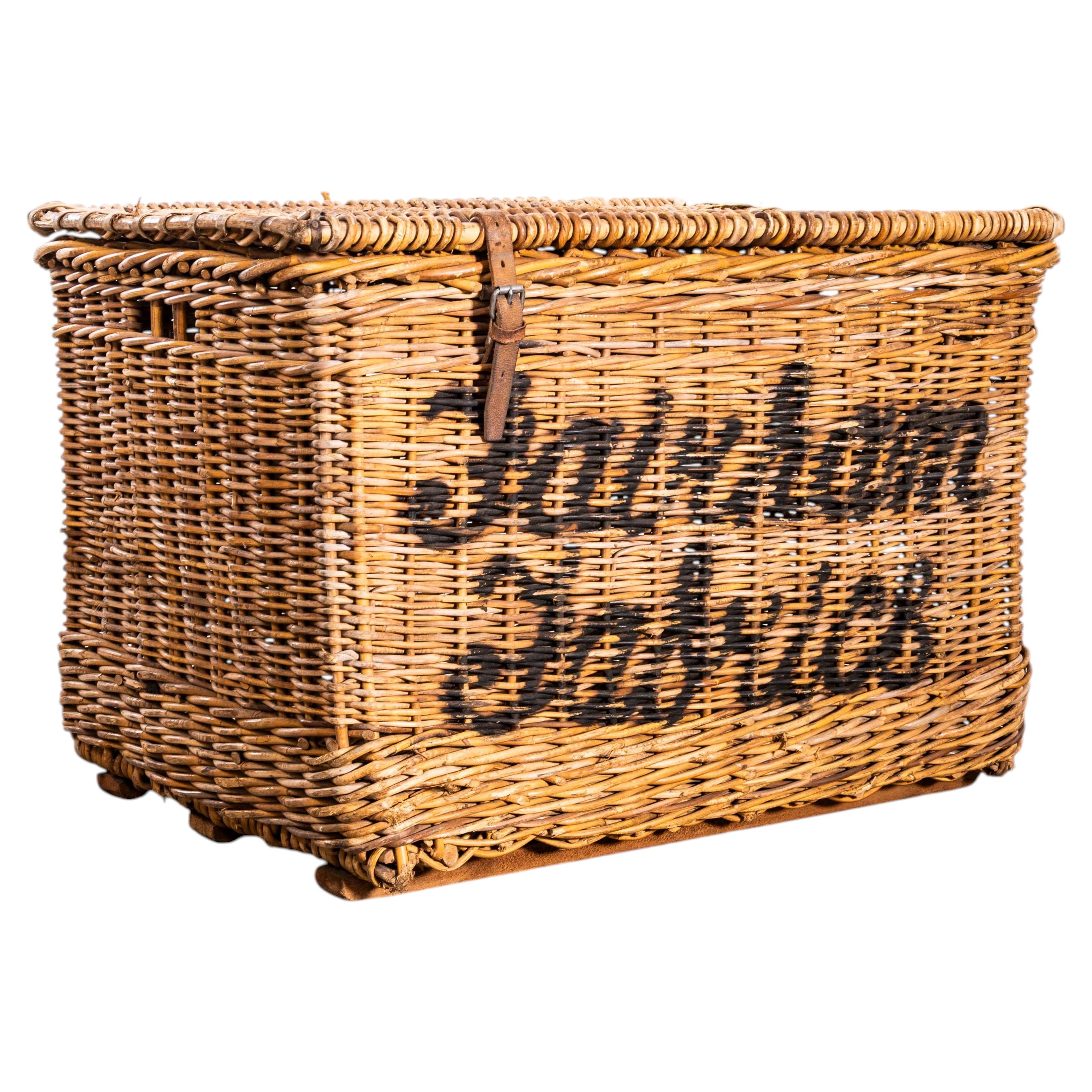 1920’s Original English Wicker Baskets For Sale