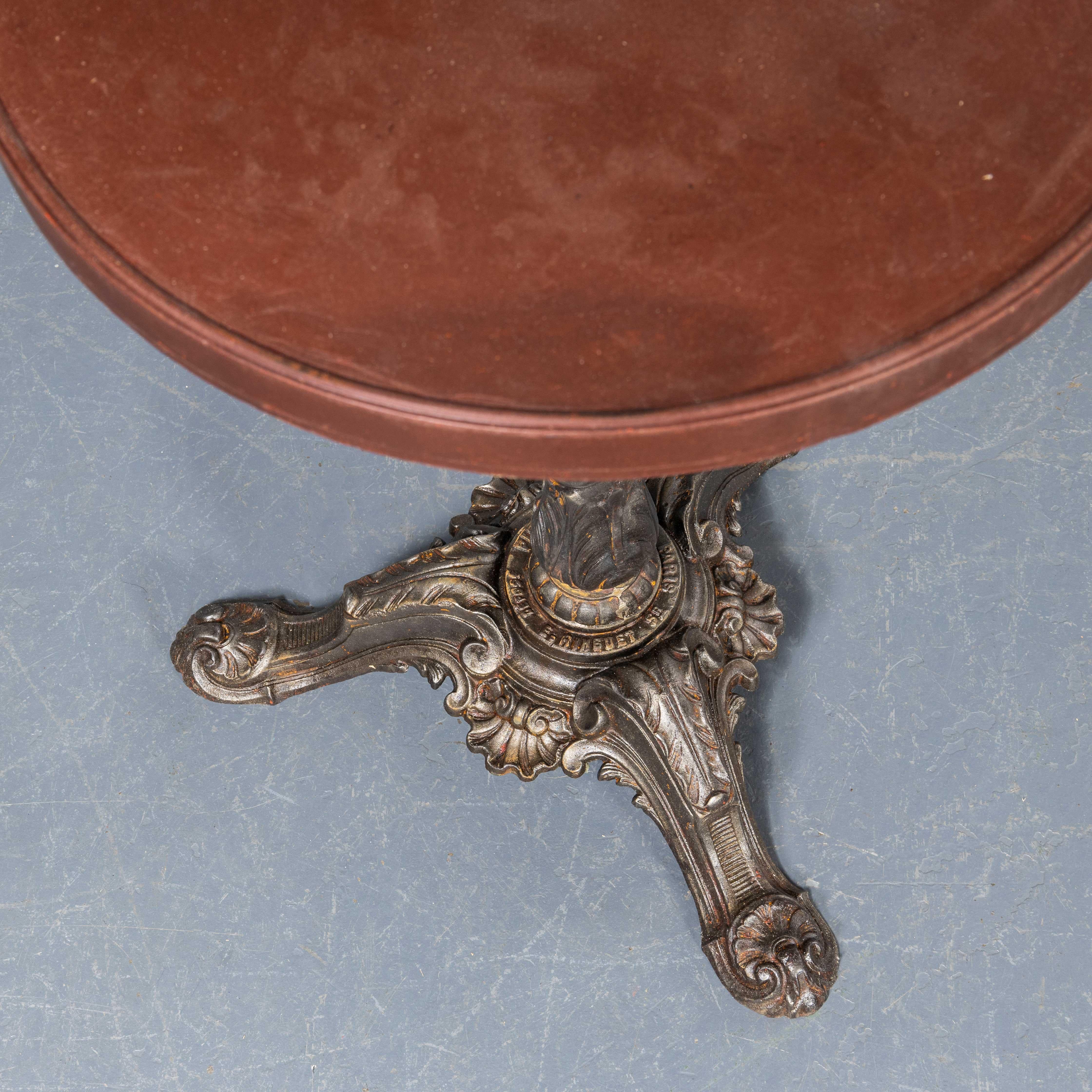 Bakelite 1920's Original French Cast Bistro Table - Pierre Ouvrier