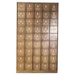 1920's Original French Industrial Metal Cabinet - Forty Five Klappets
