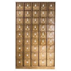 1920's Original French Industrial Metal Cabinet - Forty Five Klappets