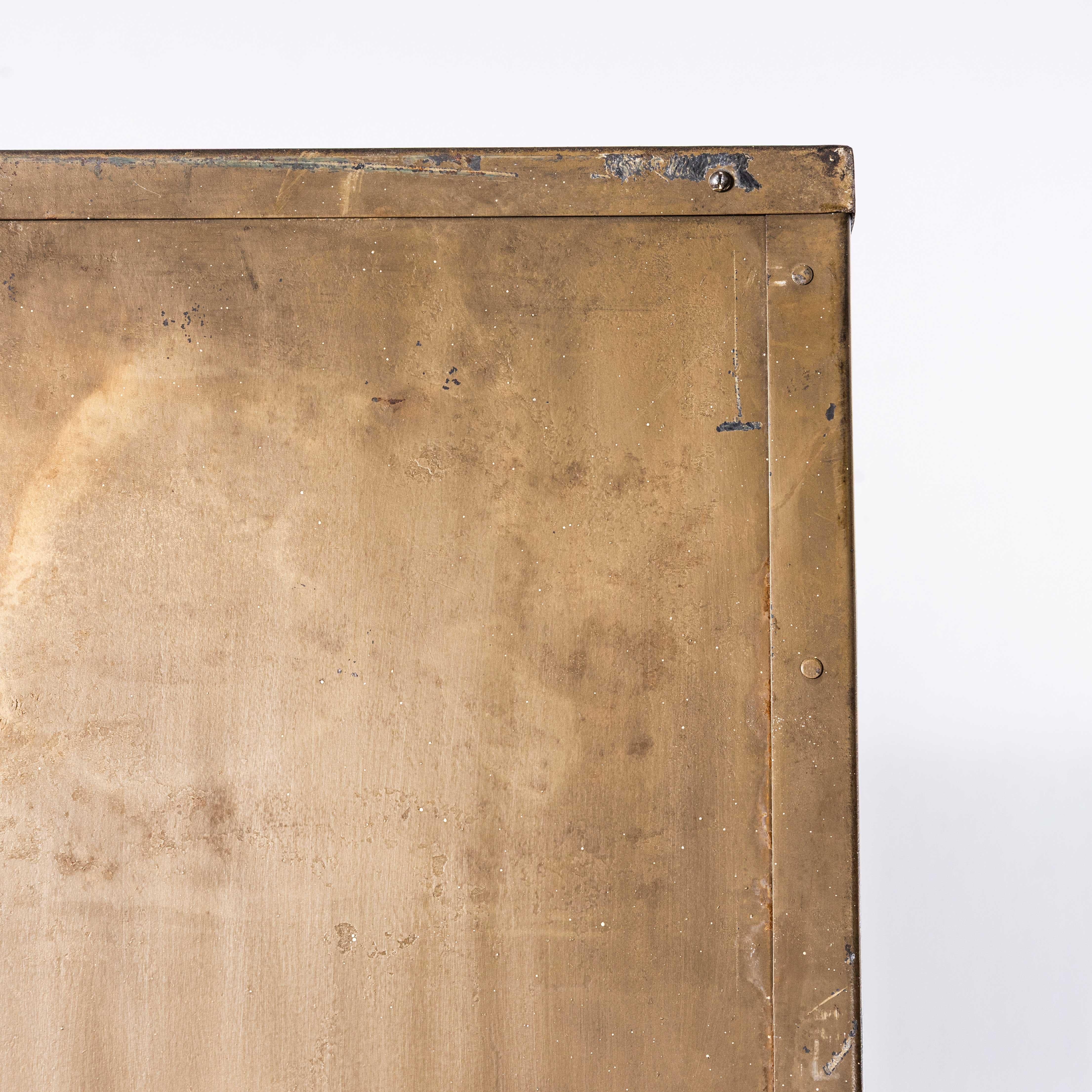 1920's Original French Industrial Metal Cabinet - Thirty Six Klappets For Sale 5