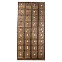 1920's Original French Industrial Metal Cabinet - Thirty Six Klappets