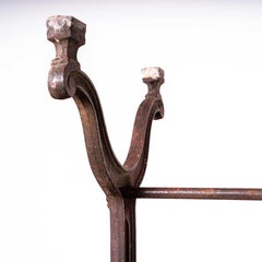 1920's Original French Intricate Relief Cast Base Bistro Dining Table (3579)