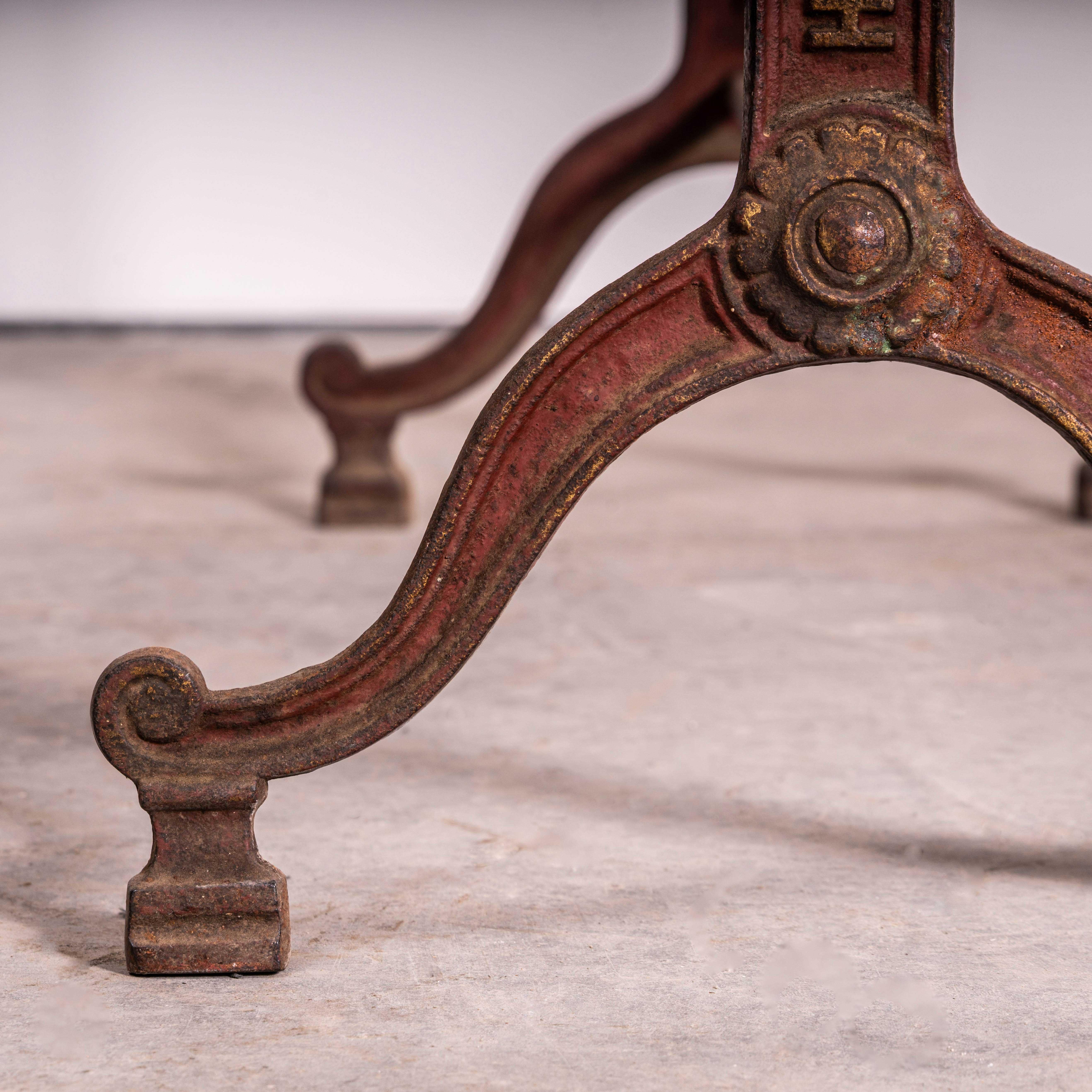 1920's Original French Intricate Relief Cast Base Table (3578) In Good Condition For Sale In Hook, Hampshire