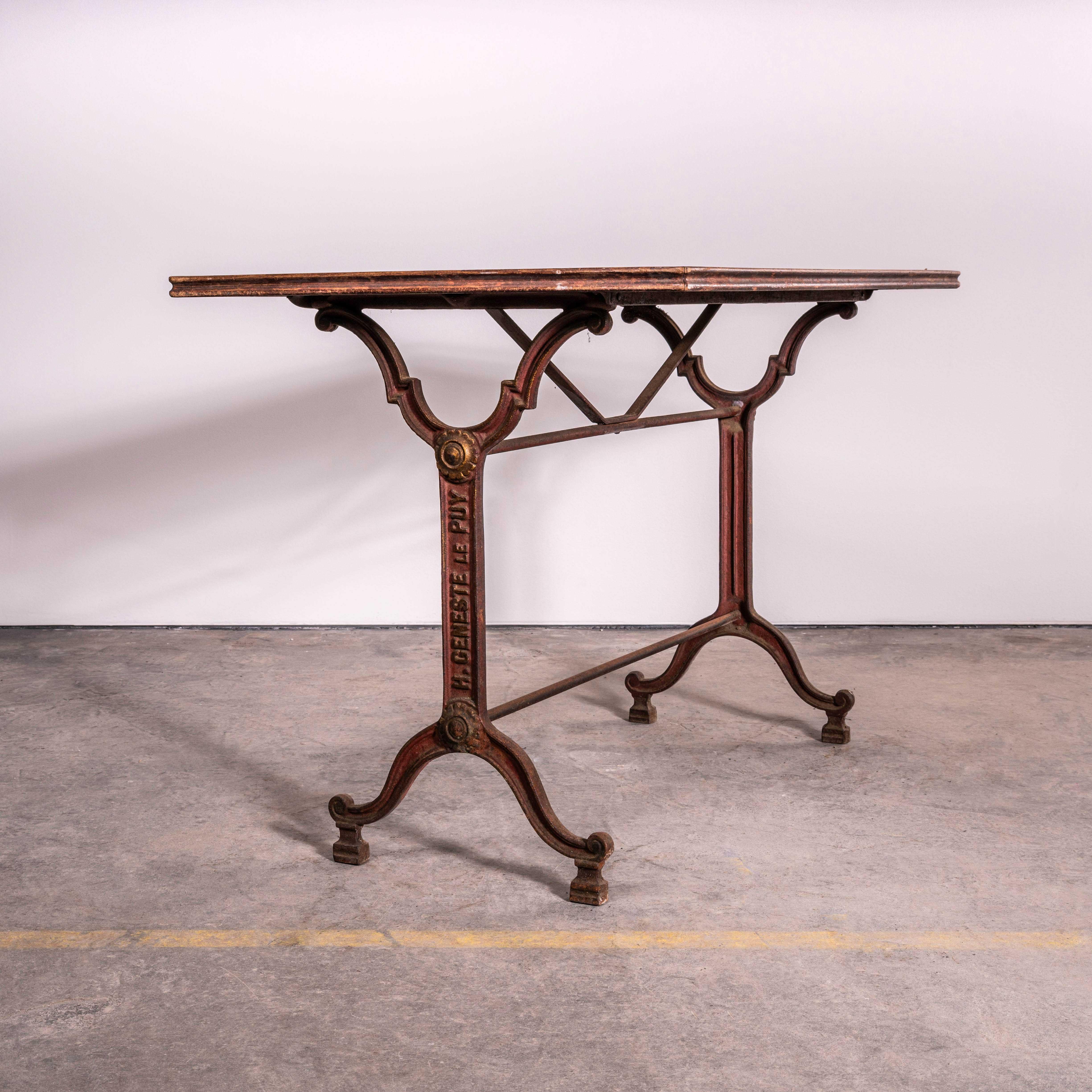 Early 20th Century 1920's Original French Intricate Relief Cast Base Table (3578) For Sale